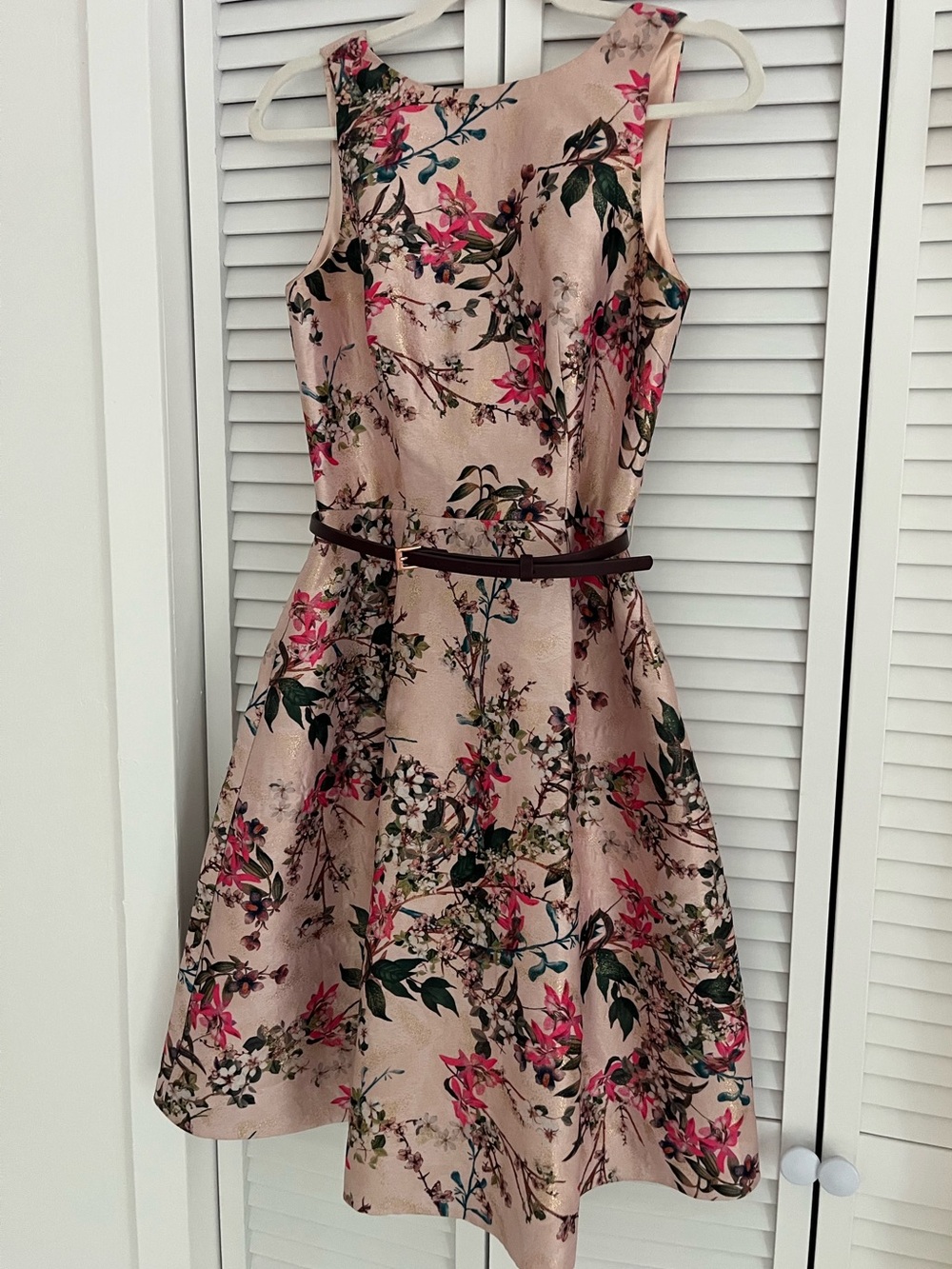 Ted Baker London Mid Pink Clarbel Blossom V Back Jacquard Size 2 MSRP $429 - Picture 6 of 16